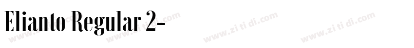 Elianto Regular 2字体转换
